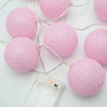 20 Ball Pastel Pink 3m String Light Battery Box 5cm Cotton Ball Christmas Birthday Bbay Girl Special Occasion V382-PALEPINKBALLBATT20