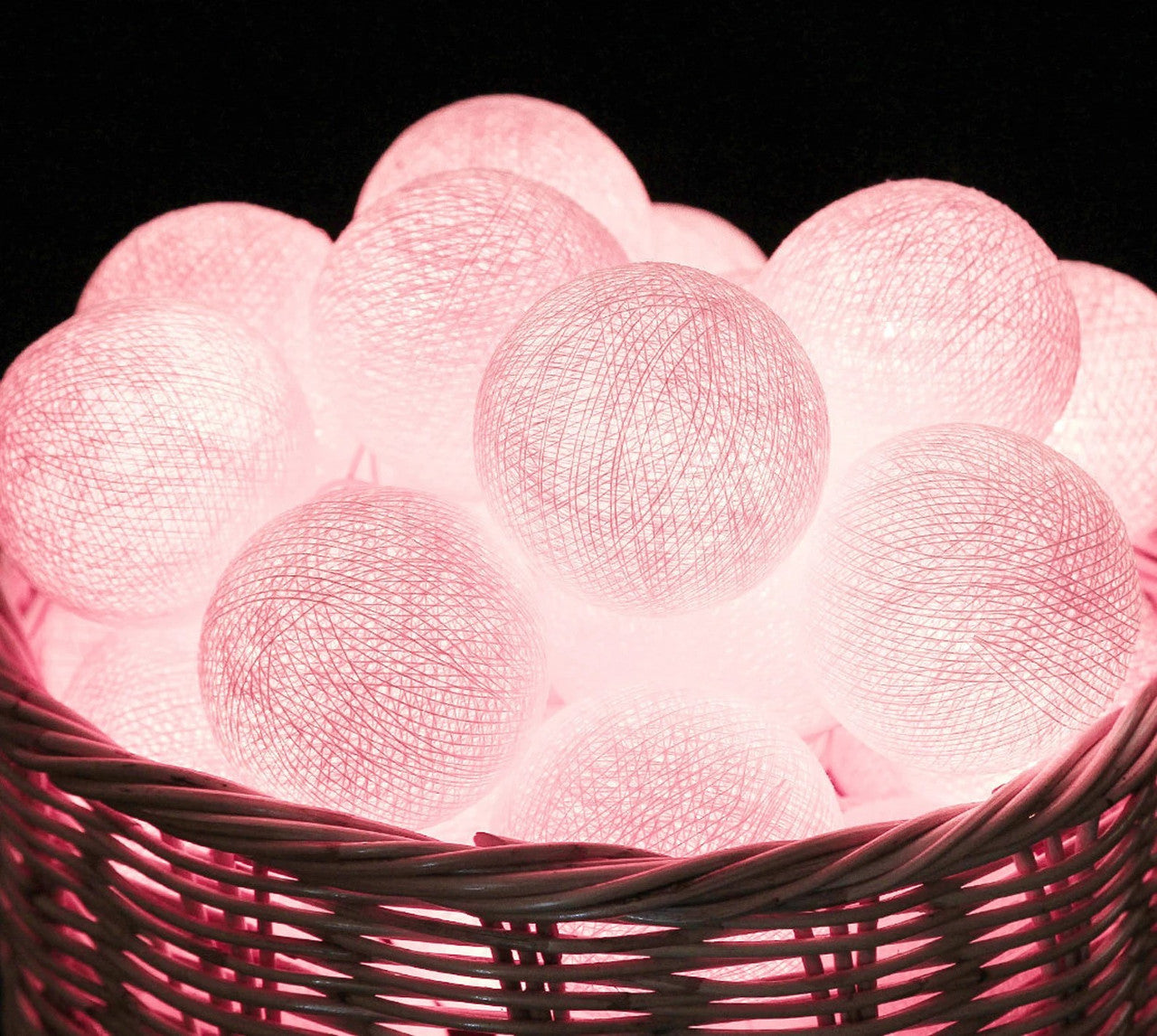 20 Ball Pastel Pink 3m String Light Battery Box 5cm Cotton Ball Christmas Birthday Bbay Girl Special Occasion V382-PALEPINKBALLBATT20