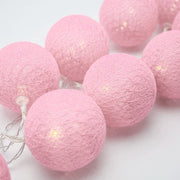 20 Ball Pastel Pink 3m String Light Battery Box 5cm Cotton Ball Christmas Birthday Bbay Girl Special Occasion V382-PALEPINKBALLBATT20