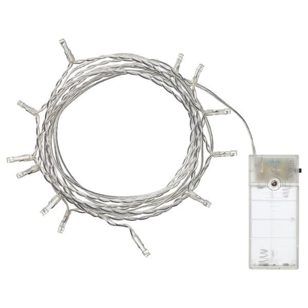 1 Set of 20 LED Plain Warm White Bulb Battery Powered String Lights Christmas Gift Home Wedding Party Bedroom V382-PALIANWWBATTLEAD