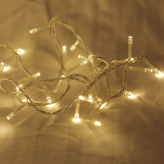 1 Set of 20 LED Plain Warm White Bulb Battery Powered String Lights Christmas Gift Home Wedding Party Bedroom V382-PALIANWWBATTLEAD