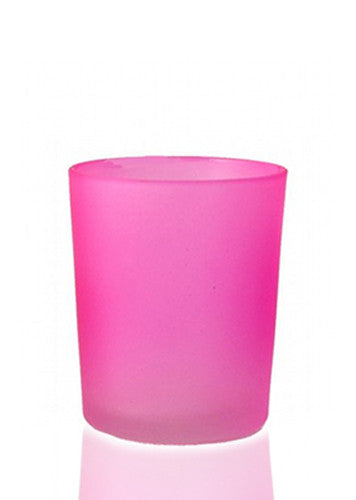 10 Pack Pink Frosted Glass Votive Tealight Candle Holders House Party Centerpiece Xmas Wedding Decor Glass V382-PINKFHX10