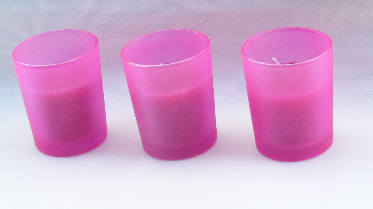 20 Pack Pink Frosted Glass Votive Tealight Candle Holders House Party Centerpiece Xmas Wedding Decor Glass V382-PINKFHX20