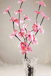 1 Set of 50cm H 20 LED Pink Frangipani Tree Branch Stem Fairy Light Wedding Event Party Function Table Vase V382-PKFRANGISTEMBATT