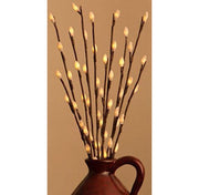 LED Light Bunch Stem - Warm White BATTERY fairy lights - 50cm high 20 bulbs/petals V382-PLAINSTEMBUNCHBATT
