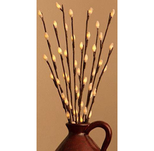 LED Light Bunch Stem - Warm White BATTERY fairy lights - 50cm high 20 bulbs/petals V382-PLAINSTEMBUNCHBATT