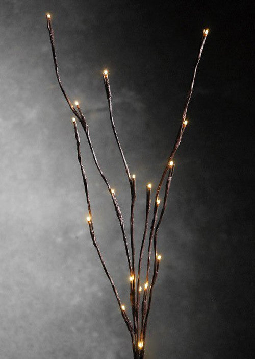 LED Light Bunch Stem - Warm White BATTERY fairy lights - 50cm high 20 bulbs/petals V382-PLAINSTEMBUNCHBATT