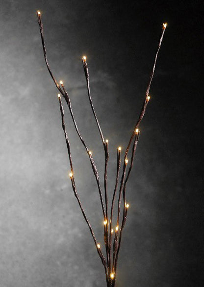 LED Light Bunch Stem - Warm White BATTERY fairy lights - 50cm high 20 bulbs/petals V382-PLAINSTEMBUNCHBATT