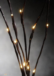 LED Light Bunch Stem - Warm White BATTERY fairy lights - 50cm high 20 bulbs/petals V382-PLAINSTEMBUNCHBATT