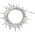 1 Set of 20 LED Plain Artic White Bulb Battery Powered String Lights Christmas Gift Home Wedding Party V382-PLAINWHBATTLEAD