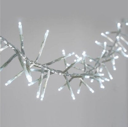 1 Set of 20 LED Plain Artic White Bulb Battery Powered String Lights Christmas Gift Home Wedding Party V382-PLAINWHBATTLEAD