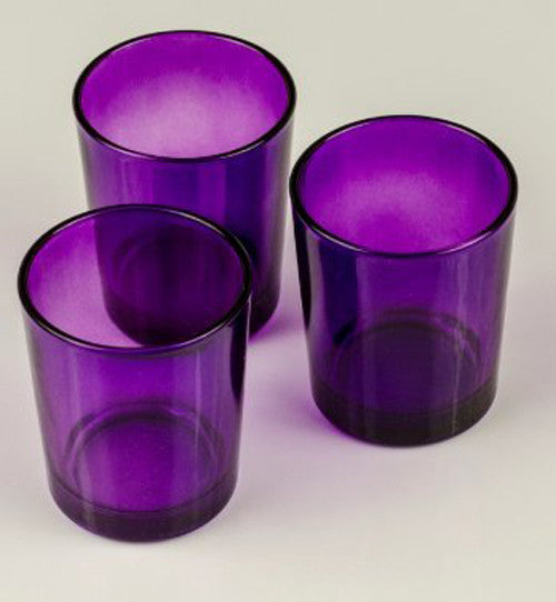 40 Pack Purple Glass Votive Tealight Candle Holders House Party Centerpiece Xmas Wedding Decor Glass V382-PURPCHX40