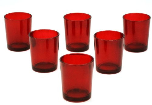 20 Pack Red Glass Votive Tealight Candle Holders House Party Centerpiece Xmas Wedding Decor Glass Candlestick V382-REDCHX20