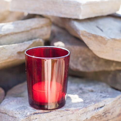 40 Pack Red Glass Votive Tealight Candle Holders House Party Centerpiece Xmas Wedding Decor Glass Candlestick V382-REDCHX40