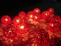 1 Set of Red 5cm Rattan Cane 50 Ball Battery Powered LONG 5m String Lights Christmas Gift Home Wedding Party V382-REDRATTBALLBATT50
