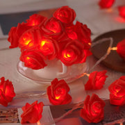 Red Rose battery string fairy light - party night light wedding decoration V382-REDROSEBATT20