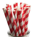 200 Pack Red White Drinking Straws Biodegradable Eco Paper Birthday Party Event Bistro Bar Cafe Take Away V382-REDSTRAW200
