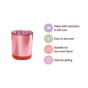 10 Pack Rose Gold Pink Votive Tealight Candle Holders Valentines Day Mercury Wedding Decor Glass Candlestick V382-ROSEGOLD10