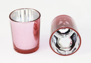 10 Pack Rose Gold Pink Votive Tealight Candle Holders Valentines Day Mercury Wedding Decor Glass Candlestick V382-ROSEGOLD10