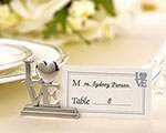 Wedding Name Card Place Stand Silver LOVE Letters - Wedding Anniversary or Engagement Party 10 pack V382-SILLOVELETTERSTAND