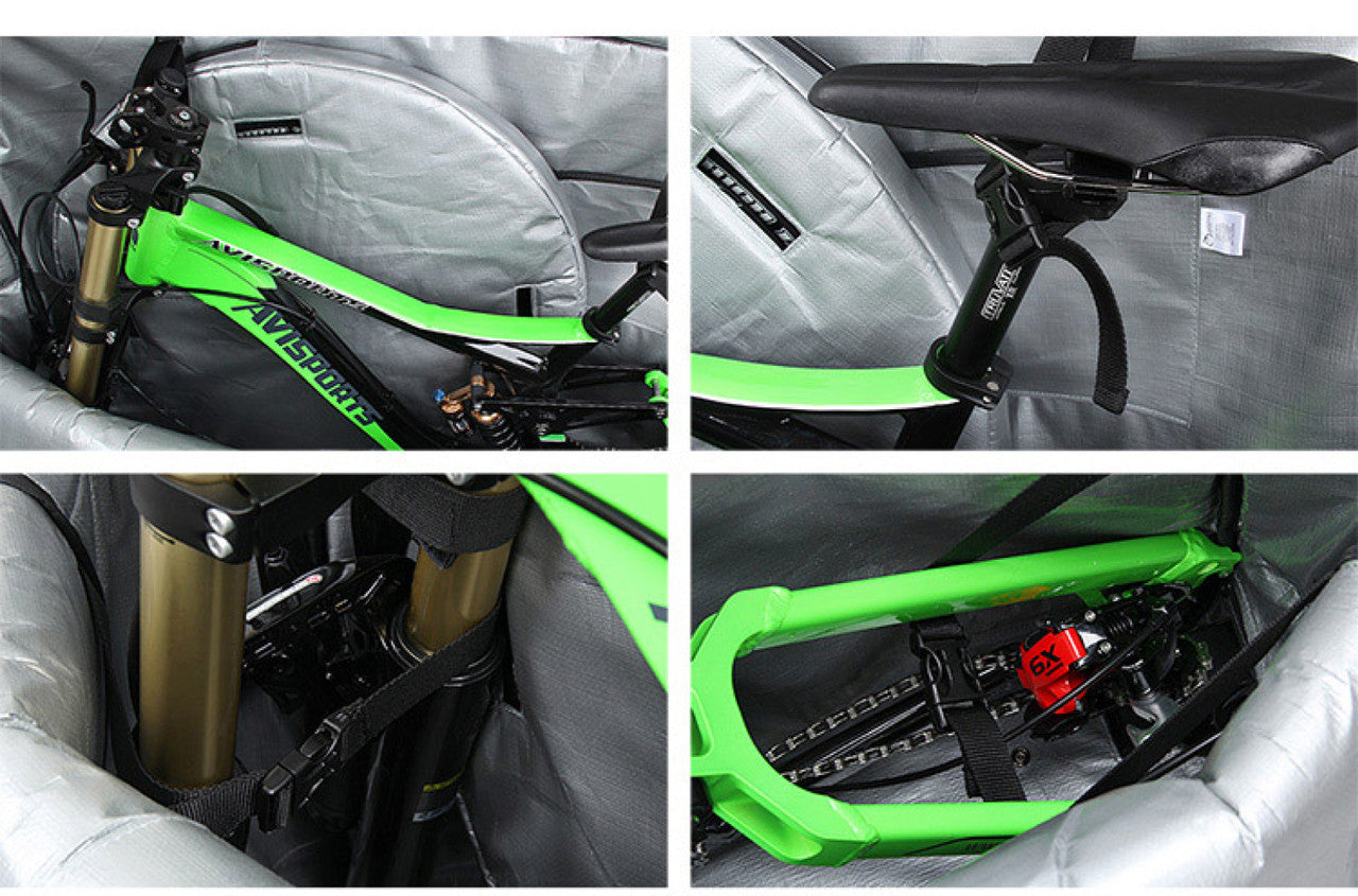NOOYAH - SPORTACE Bike Plane Travel Soft Shell Case Bag Mountain BMX Tourer Road Bike - BK0088 125cm x 80cm - V382-SPORTACEBK008