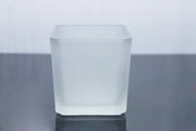 10 Pack Square Cube Frosted Glass 5cm Tealight Candle Holder Festival Decor Wedding Propose Parties Holiday V382-SQFH10