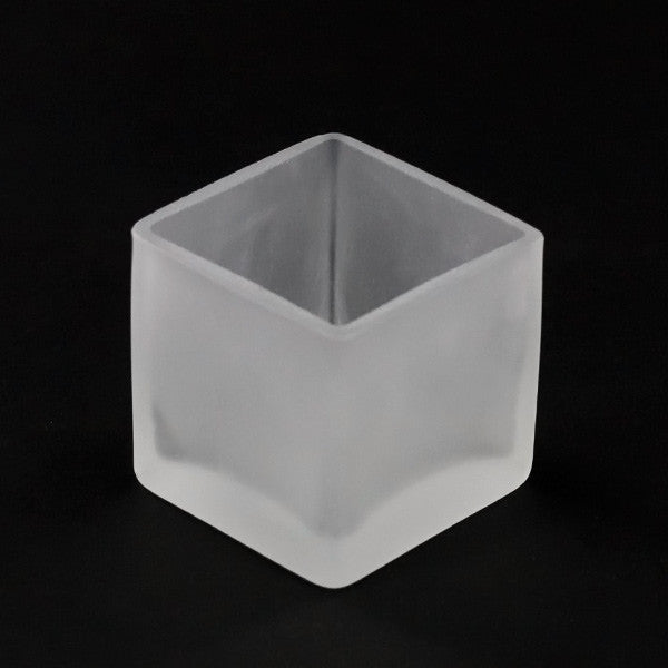 30 Bulk Pack Square Cube Frosted Glass 5cm Tealight Candle Holder Festival Decor Wedding Propose Parties V382-SQFH30