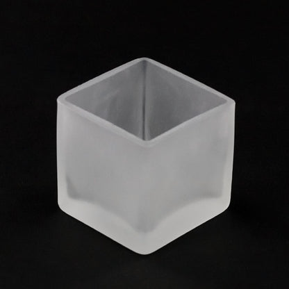 30 Bulk Pack Square Cube Frosted Glass 5cm Tealight Candle Holder Festival Decor Wedding Propose Parties V382-SQFH30
