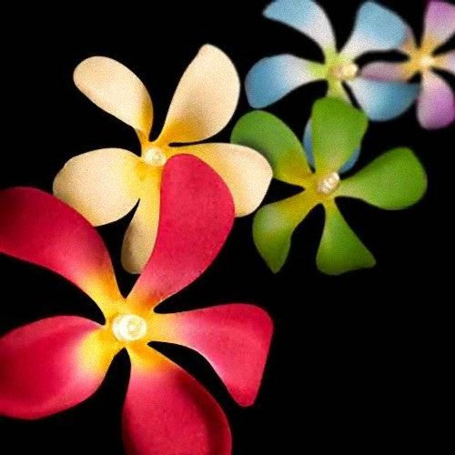 1 Set of 20 LED Tropical Bright Colous Frangipani Flower Battery String Lights Christmas Gift Home Wedding V382-TROPFRANGIBATT20