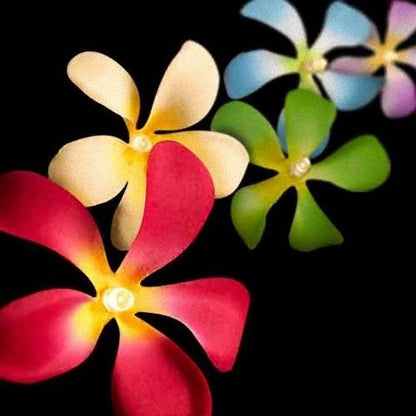 1 Set of 20 LED Tropical Bright Colous Frangipani Flower Battery String Lights Christmas Gift Home Wedding V382-TROPFRANGIBATT20