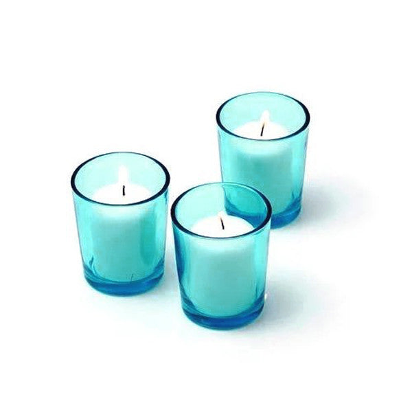 20 Pack Turquoise Glass Votive Tealight Candle Holders House Party Centerpiece Xmas Wedding Decor Glass V382-TURQCHX20