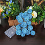 1 Set of Turquoise Blue 5cm Rattan Cane 50 Ball Battery Powered LONG 5m String Lights Christmas Gift Home V382-TURQRATTBALLBATT50