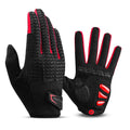 Full Finger MTB Gloves Large Size for Mountain Road Bike Breathable Red Rockbros Unisex Device Friendly V382-UNIREDGLOVERBL