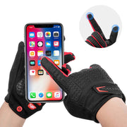 Full Finger MTB Gloves Large Size for Mountain Road Bike Breathable Red Rockbros Unisex Device Friendly V382-UNIREDGLOVERBL