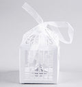 White Dove Bird Heart Wedding Bomboniere Favor Lolly Gift Card Box - 10 Pack V382-WHDOVEBOX10