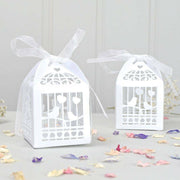 White Dove Bird Heart Wedding Bomboniere Favor Lolly Gift Card Box - 10 Pack V382-WHDOVEBOX10