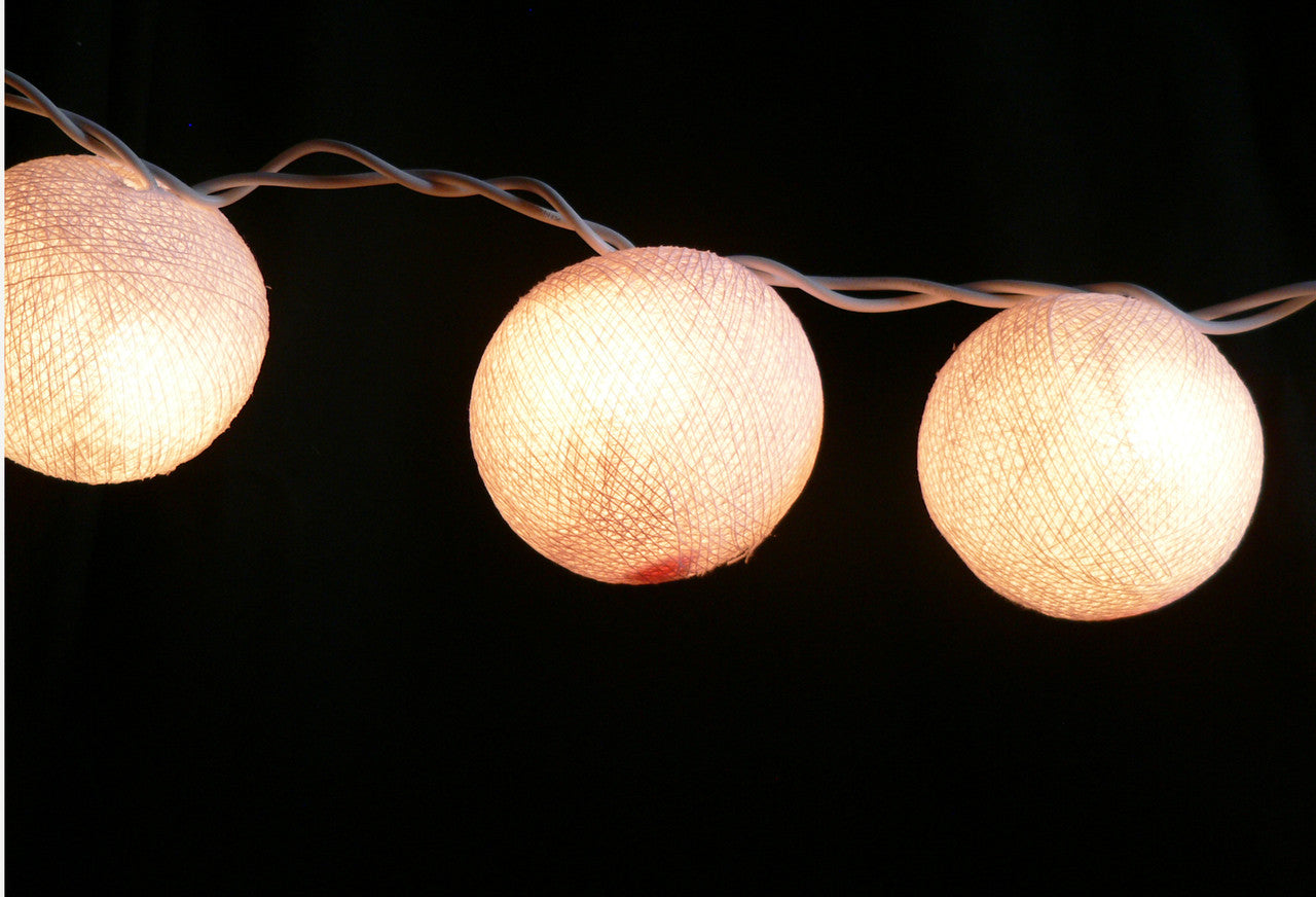20 White 5cm Ball battery string LED - wedding party home event decoration V382-WHITEBALLBATT