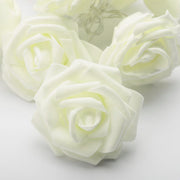20 White Rose 3D Fairy Lights 3M String, Battery (AA) Indoor & Outdoor Decorations Wedding Valentines V382-WHITEROSEBATT20