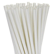 50 Pack White Drinking Straws Biodegradable Eco Paper Birthday Party Event Bistro Bar Cafe Take Away V382-WHITESTRAW50