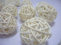 1 Set of 20 LED Cream White 5cm Rattan Cane Ball Battery Powered String Lights Christmas Gift Home Wedding V382-WHRATTBALLBATT20