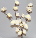 1 Set of 50cm H 20 LED White Rose Tree Branch Stem Fairy Light Wedding Event Party Function Table Vase V382-WHROSESTEMBATT