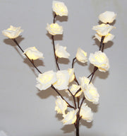 1 Set of 50cm H 20 LED White Rose Tree Branch Stem Fairy Light Wedding Event Party Function Table Vase V382-WHROSESTEMBATT