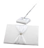 White Wedding Guest Book Register with Silver Pen Matching Stand Set 36 Lined Pages - White Sach Diamante V382-WHSACHGBPEN