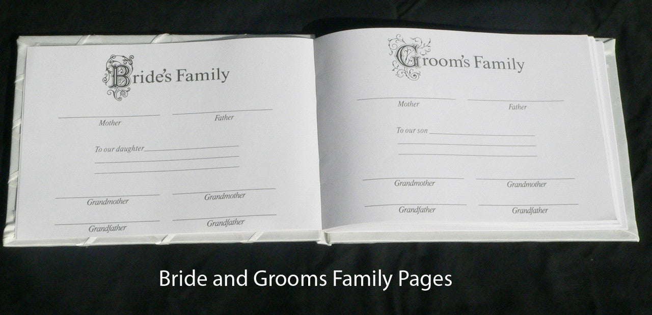 White Wedding Guest Book Register with Silver Pen Matching Stand Set 36 Lined Pages - White Sach Diamante V382-WHSACHGBPEN