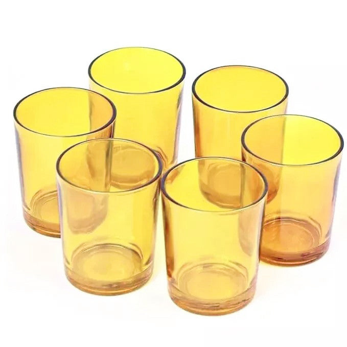 10 Pack Yellow Glass Votive Candle Holders Table Centreoieces Xmas Wedding Anniversary Event Recption Party V382-YELLOWCHX10