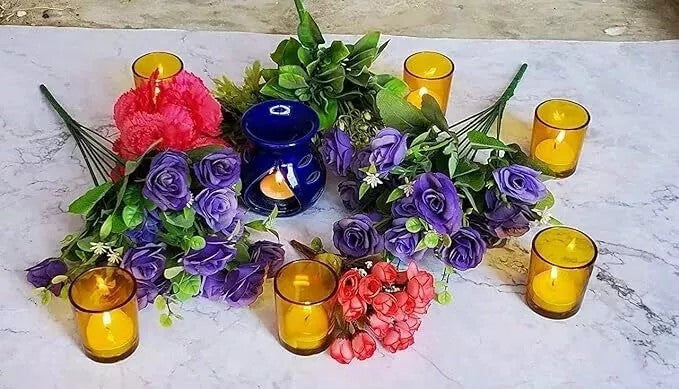 20 Pack Yellow Glass Votive Candle Holders Table Centreoieces Xmas Wedding Anniversary Event Recption Party V382-YELLOWCHX20