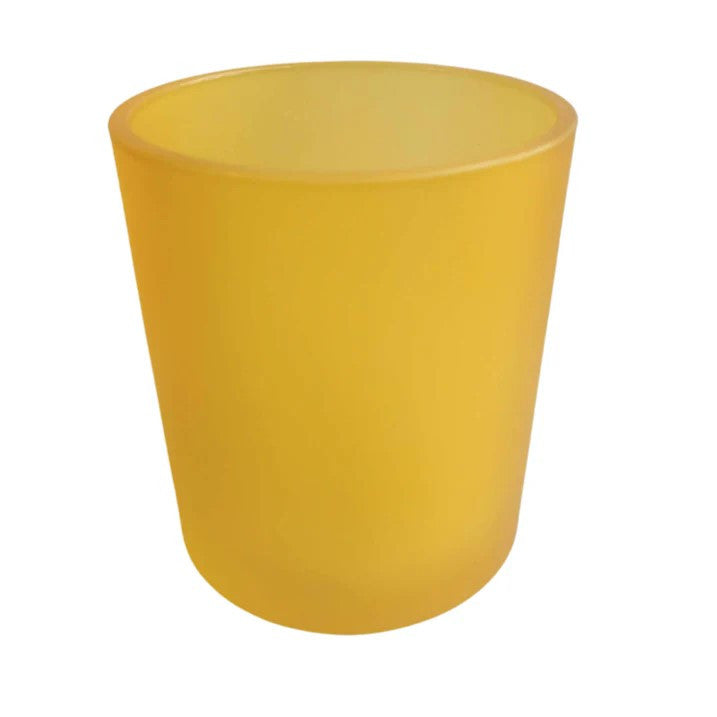10 Pack Yellow Frosted Glass Votive Candle Holders Table Centreoieces Xmas Wedding Anniversary Event Recption V382-YELLOWFHX10