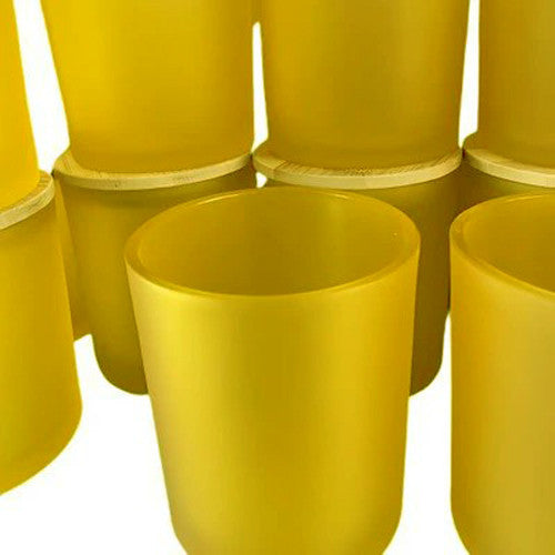 20 Pack Yellow Frosted Glass Votive Candle Holders Table Centreoieces Xmas Wedding Anniversary Event Recption V382-YELLOWFHX20