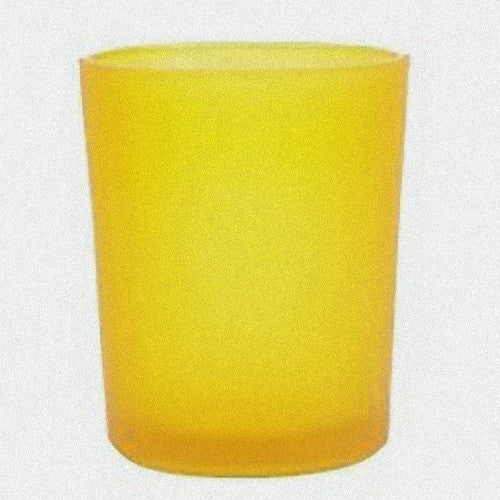 40 Bulk Yellow Frosted Glass Votive Candle Holders Table Centreoieces Xmas Wedding Anniversary Event Recption V382-YELLOWFHX40