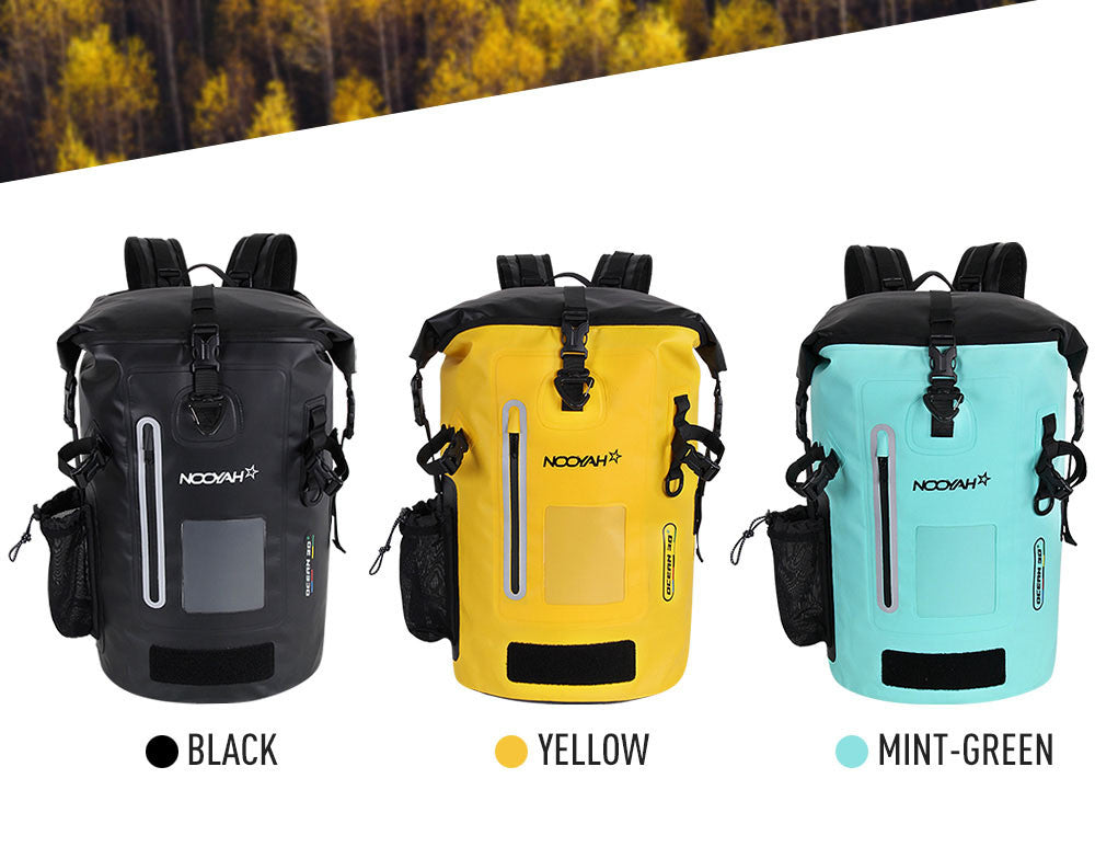 NOOYAH IPX8 Waterproof Bike Cycle Outdoor Sports Backpack Double-Layer Waterproof Bag YELLOW V382-YELWIPX8BKPKNOOY